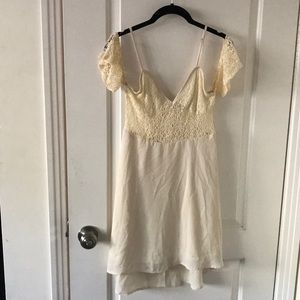 Cream Cold-Shoulder Dress NWOT